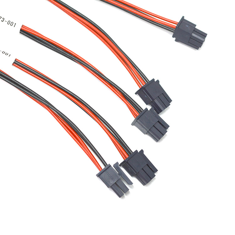 Molex Micro-Fit 3.0 dual row  2 Circuits  430250410 type connector custom wire harness for NUC power