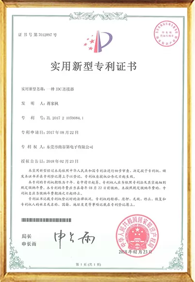 Patent Certificate