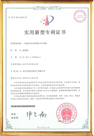 Patent Certificate