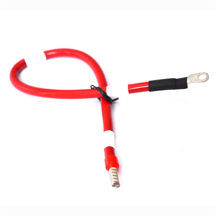 Red copper connector 8 AWG 1000 PV solar Battery Inverter Cables