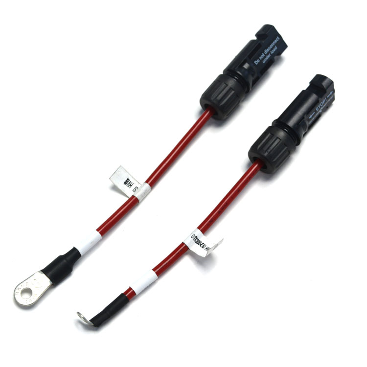 10AWG(6mm²) Solar Panel Extension Cable Wire Connector Solar Adaptor Cable with  Male Connectors and Ring lugs